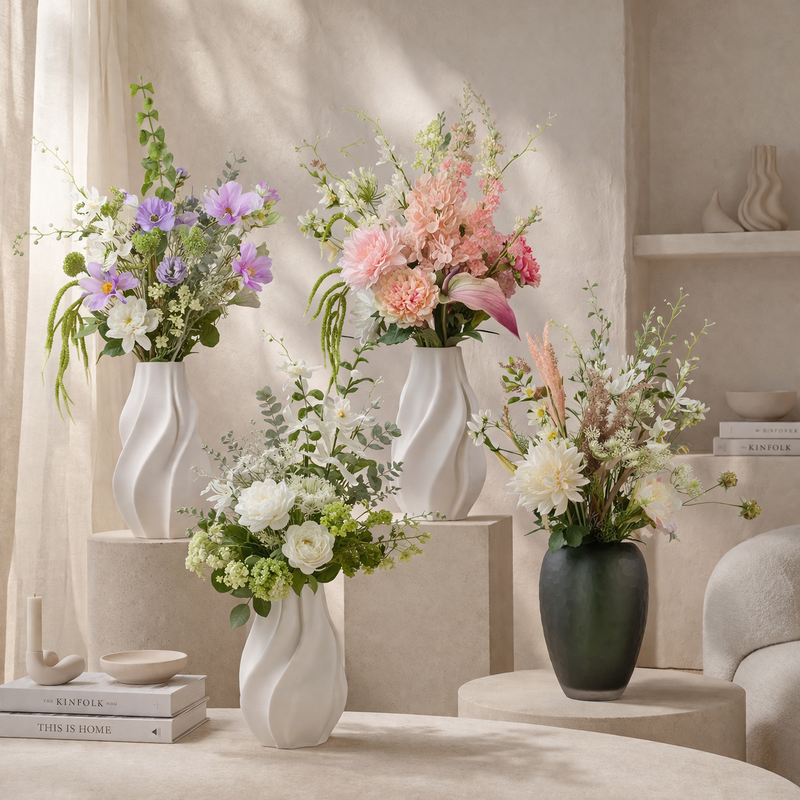 Elegante Seidenblumensträuße